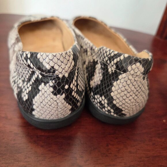 Naturalizer US Womens Size 9 Flexy Snake Print Ballet Flats Leather Upper - Picture 4 of 10